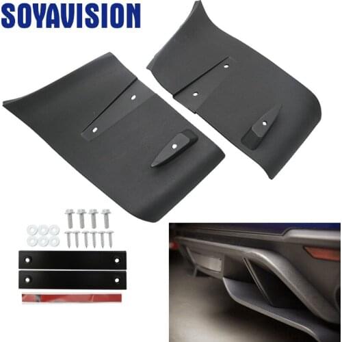 For Ford For Mustang 2018 2019 GT ABS Rear Bumper Lower Air Diffuser 2pcs Black