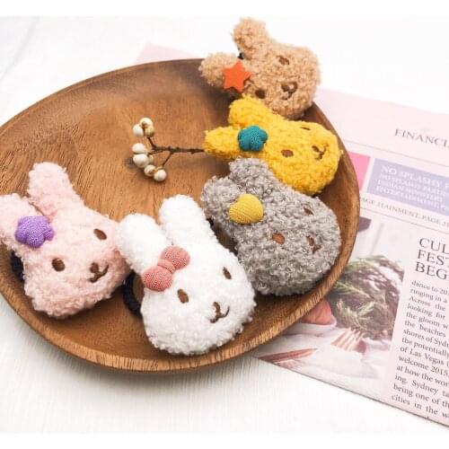 2021The New Ms Hair Bands Children Hair Lovely Decorations Three-dimensional Cartoon Rabbit Model Furry Headwear