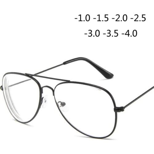 Retro Metal Cat Eye Finished Myopia Eyeglasses Spectacles Glasses For Women And Men -1.0 -1.5 -2.0 -2.5 -3.0 -3.5 -4.0
