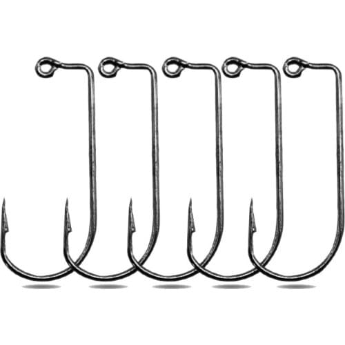 10PCS/Bag Carbon Steel Wide 90 Degrees Crank Fishhook Barbed Hooks Fly Tying Lure Soft Bug Bait Worm Fishing Tackle