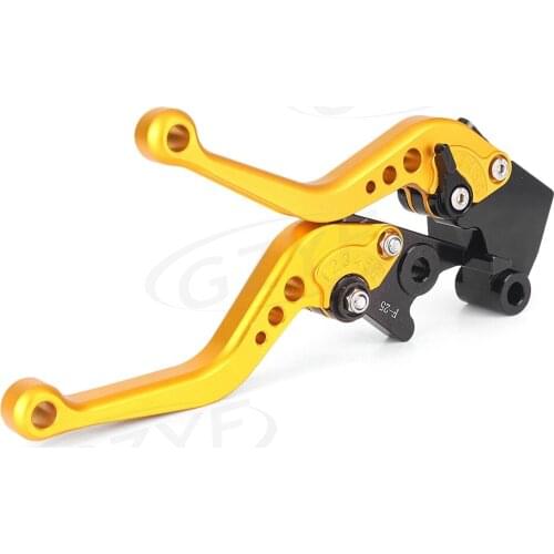 Motorcycle Brake Clutch Levers for Kawasaki Ninja 250R 2008 2009 2010 2011 2012 Short Clutch Levers GOLD
