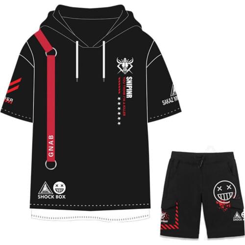 Game Arknights Sniper W short sleeve Hoodie Rhodes Island Cosplay streetwear hoodies and sweatshirts