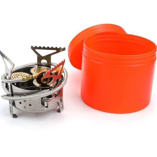 9000W Camping Stove Portable Three Core Head Camp Stove with Steel Braided Hose Windproof Gas Stove Burner Cooking