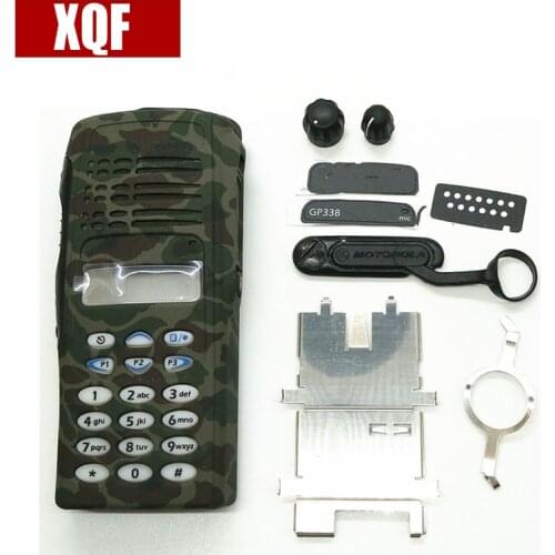 XQF Camouflage Complete Radio Service Parts Front Case Housing Cover Refurb Kit for Motorola GP338 GP380 PTX760 two way radio