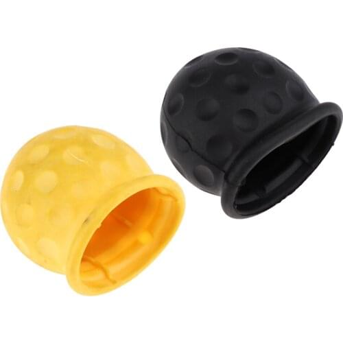 2pcs Tow Ball Towing Protective Cover For Car, Truck, Trailer Yellow+Black