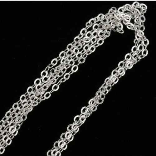 100cm 925 Sterling Silver DIY Cable Chain Links For Jewelry DIY Neacklace Crafts