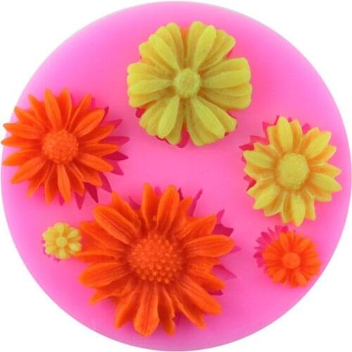1PC Flower Silicone Molds Chocolate Candy Fondant Mould Soap Sugar Pastry Baking Accessories Home DIY Cake Decorating Tools