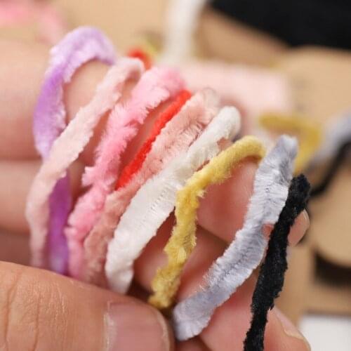 10meters 3mm wide Multicolor Sewing Thick Plush Crochet Knitting Rope Velvet Thread Chenille Yarn Baby Cord