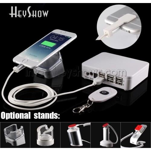 10 Ports Mobile Phone Security Display Stand Tablet Burglar Alarm Cellphone Charging Anti-Theft Device With Secure Host Cables