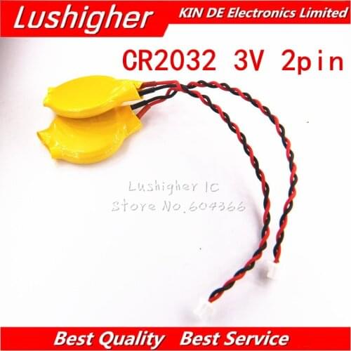 1pcs CR2032 3V With A Line 2 Pin For Notebook Motherboard Button COMS Battery