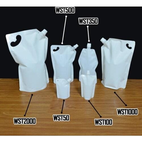 20 pcs White Spout Pocuh Shampoo Pouch,Detergent White Flask Pouches Liquid Packaging bags Free Shipping 50 ml ~ 2000 ml