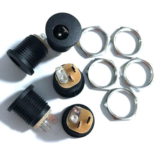 20PCS DC022 5.5*2.1 / 5.5 x 2.1mm DC Power Socket / DC Connector Panel Mounting DC-022 High quality DC socket 5.5x2.1