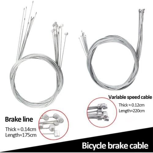 5PCS MTB Bicycle Brake Line Bicycle Speed Line Fixed Gear Shifter Gear Brake Cable Sets Core Inner Wire for MTB Road Bikes