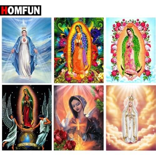 HOMFUNFull diamond Painting "Religious figure" Resin Drill Embroidery 5D Diy Diamond Painting Handmade Cross Stitch gift