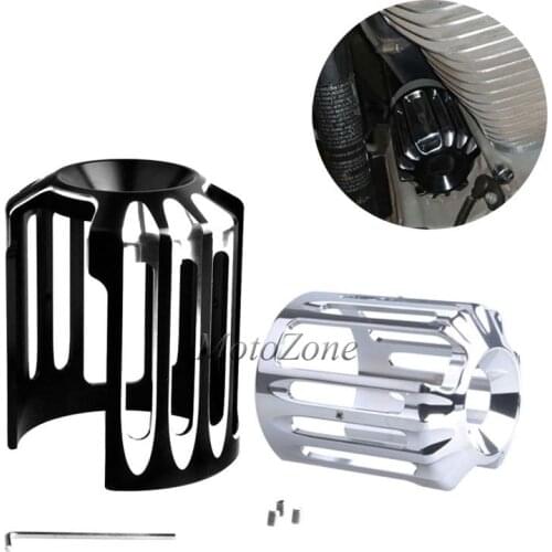 Motorcycle CNC Aluminum Oil Filter Cover Cap Compatibility For Harley Sportster Dyna Electra Glide Touring Softail Black Chrome