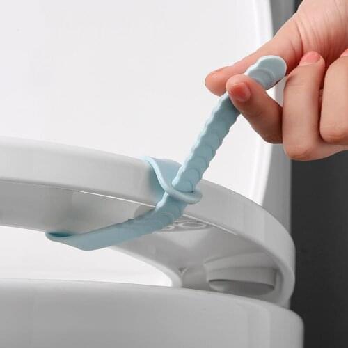 Household Toilet Anti-dirty Silicone Lid Remover Lift Adjustable Squat Lid Accessories Toilet Seat Sanitary Handle