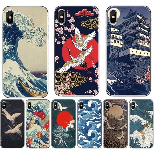 Cases For LG Velvet 2 pro Stylo 6 7 4 5 G8X G8s ThinQ V60 K40s K50s K51s K41s soft TPU Cartoon Wave Art Japanese phone cover