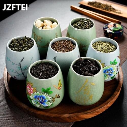Home Decoration Restaurant Sealed Seasoning Bottle Ceramic Storage With Lid Coffee Sweet Beans Biscuit Tank Storage Kitchen Box