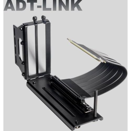 Hot Sale PCI Express 3.0 16x Riser Cable With Vertical Bracket GTX1080Ti Graphics Card 16x Built-in Extension Flat Cable For ATX