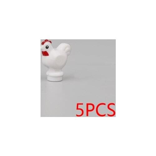 White Chicken Animals Building Blocks Brick Horse Crocodile Gorilla Tiger Kids Toys Animal Lockings Figures Assemble