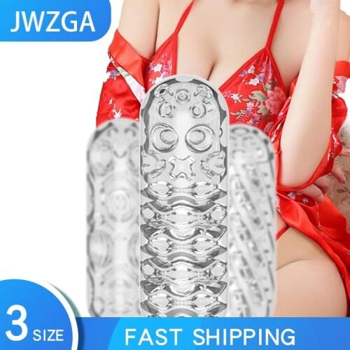 Male Masturbator Cup Sex Toys For Adults Transparent Endurance Exercise Pocket Pussy Exerciser Penis Enlargment Penis Trainer 18