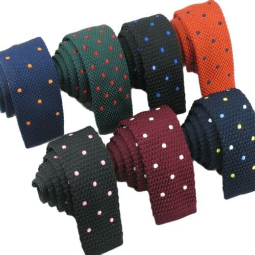 1 pieces/lot) mens Many embroidered dot design knitted tie han edition big boys fashion flat necktie FREE SHIPPING