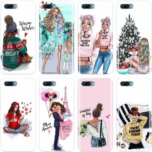 For Huawei MATE 7 8 9 10 20 pro Honor 8 9 10 V10 NOTE10 lite Brown Hair Baby Mom Girl Queen Cover Soft Silicone TPU Phone Case