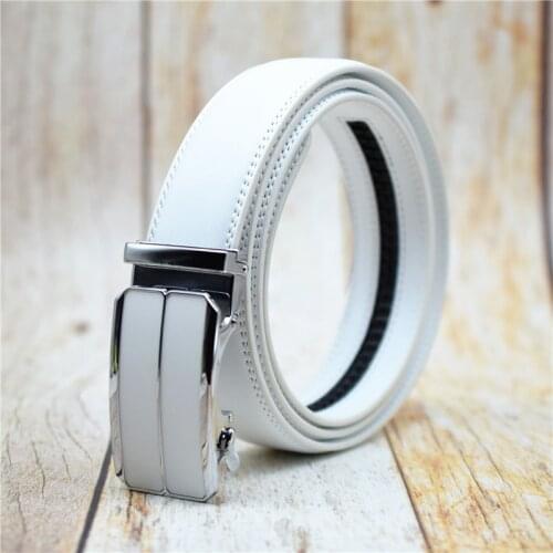 Genuine Leather Belt Men/women Black/white/coffee/blue/red Fashion Automatic Buckle Belt for Men/women 3.5CM Width Designer Belt