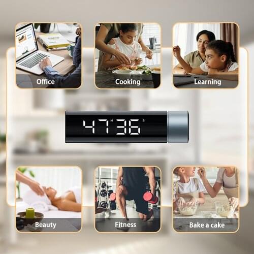 New Led Digital Kitchen Fitness Timer For Cooking Shower Study Stopwatch Alarm Clock Magnetic Electronic Countdown Time Time