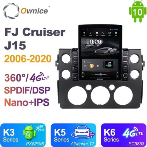 Ownice Android 10.0 Car Radio for Toyota FJ Cruiser J15 2006 - 2020 GPS 2 Din Auto Audio System Stereo Player 4G LTE Tesla Style