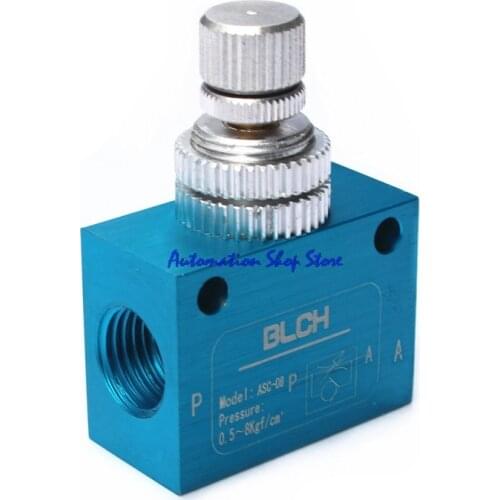 ASC-06/08/10/15 Speed Control Flow Control Valve Pneumatic Solenoid Valve 1/8'' 1/4" 3/8" 1/2" Pipe Bore