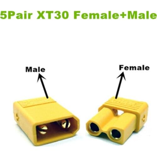 1pair 10pair 20pair Amass XT30 Male Female 2mm Antiskid Plug Connector For Rc Battery
