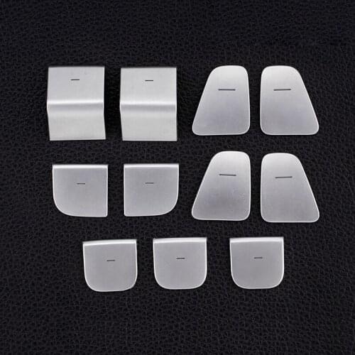 Car Window Glass Lifting Buttons Sequins Decoration Sticker Trim for Tesla MODEL 3 2017-2019 Interior Door Armrest Button Decals