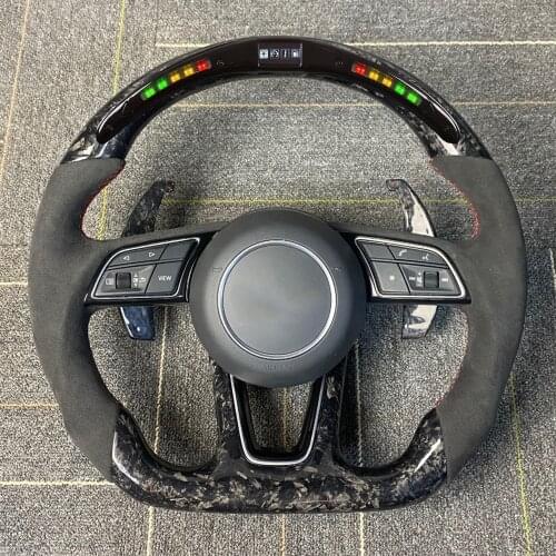 Alcantara Racing Carbon Fiber Steering Wheel Suede For Audi B9 A3 A4 A5 S4 S5 RS3 RS4 RS5