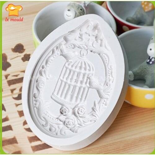 Birdcage Aromatherapy Gypsum Pendant Silicone Mould Wax Diy Baking Mold