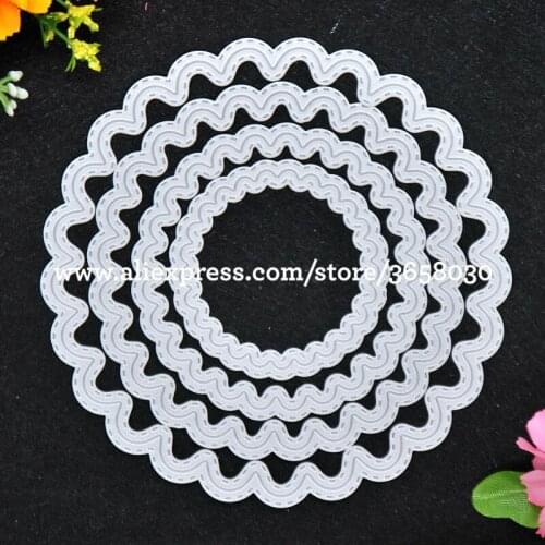 Outside In Stitched Round Circle Stackables Metal Die cutting Dies For DIY Scrapbooking Photo Album Decorative Embossing 8101682