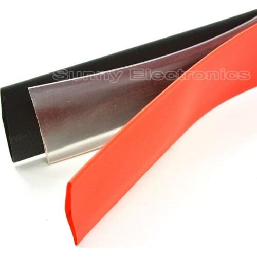 50Meters/lot) 25MM Inner diameter White/Transparent Clear Black Heat Shrink Tubes Shrinkable Tubing Insulation Cable Sleeve