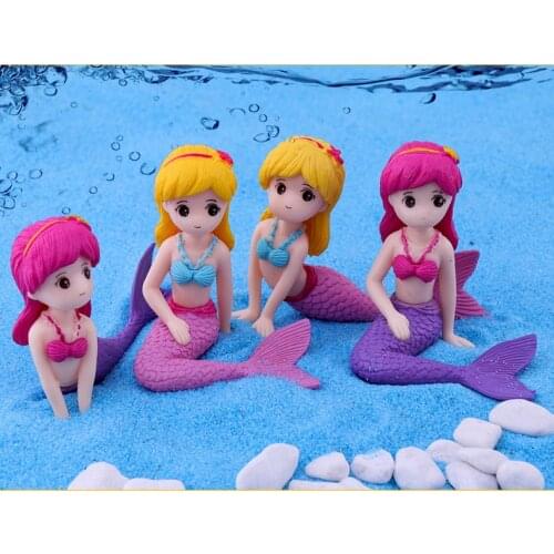 Little Mermaid Party Decorations PVC Mermaid Baby Cake Topper Birthday Party Kids Gift Party Decoration DIY Cake Decoration