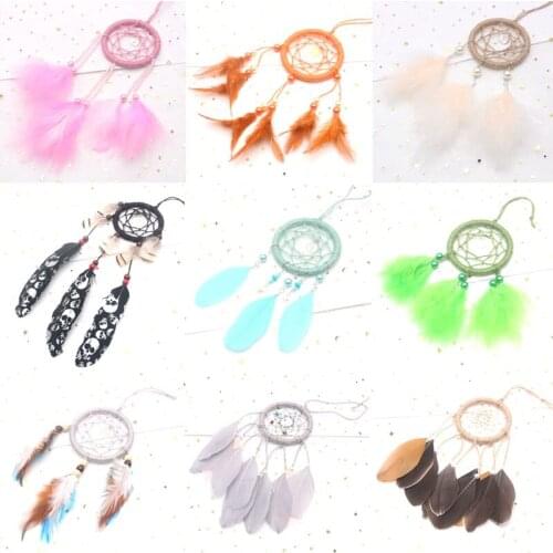 Vintage Handmade Indian Hemp Feather Dreamcatcher Wall-mounted Dreamcatcher Art Gift Home Decoration DIY Wedding Decoration