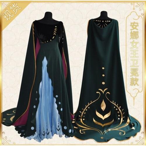New Queen 2 P Snow Princess Dress Cosplay Costume Adult Women Classic Christmas Carnaval Cos Outfit H