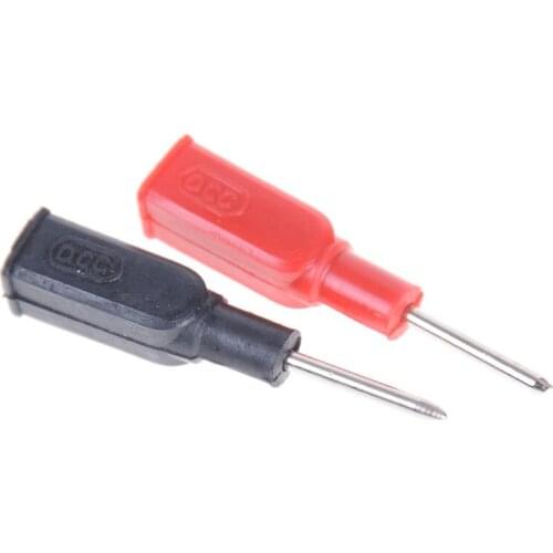 2Pcs DCC Copper 4mm Banana Female To 2mm Pin Tip Head For Multimeter Test Probes 2Colors