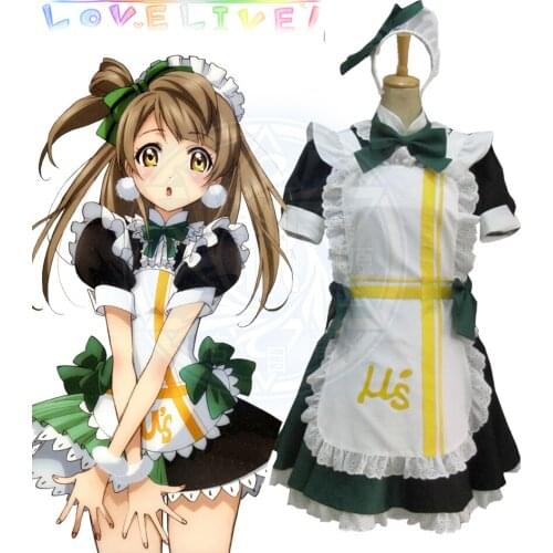 2019 Love Live! Minami Kotori Maid Cosplay Costumes Halloween Women Dress O