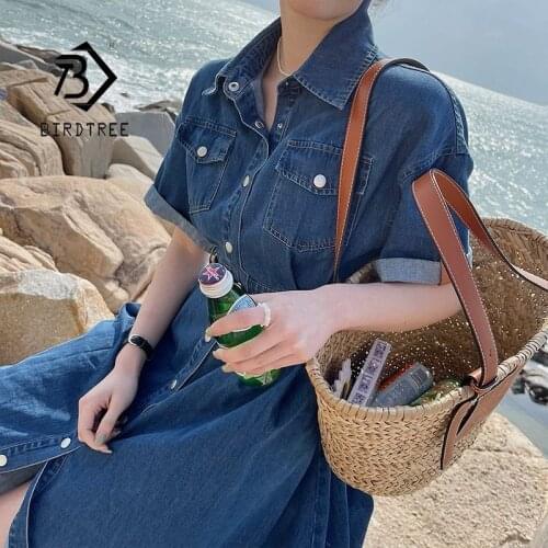 BIRDTREE TB Summer Dresses With Buttons