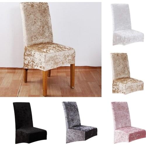 Velvet Spandex Chair Covers for Dining Room Seat Soft Stretch Chair Protectors