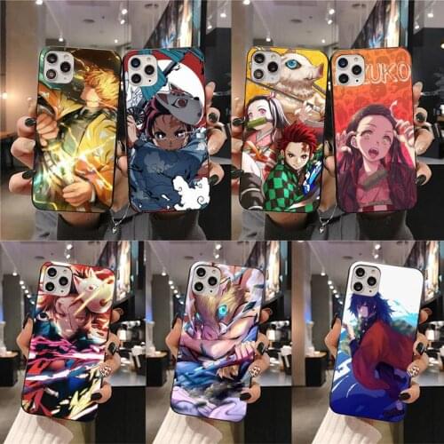 Demons Tanjirou Nezuko Zenitsu Slayers Phone Case For iphone 12 11 Pro Max Mini XS Max 8 7 6 6S Plus X 5S SE 2020 XR cover
