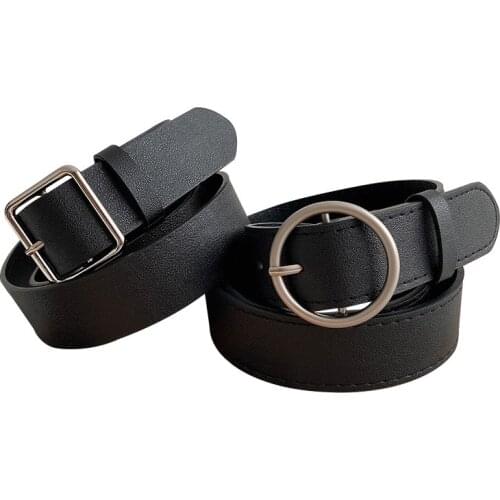 Womens belt, square button, round button jeans, chic retro belt