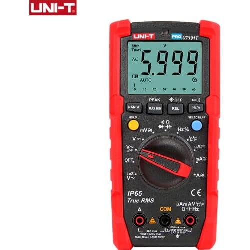 UNI-T Tester Digital Multimeter Profesional UT191T UT191E True RMS Auto Range DMM 20A Ammeter 600V Count 6000 DC AC Capacitor