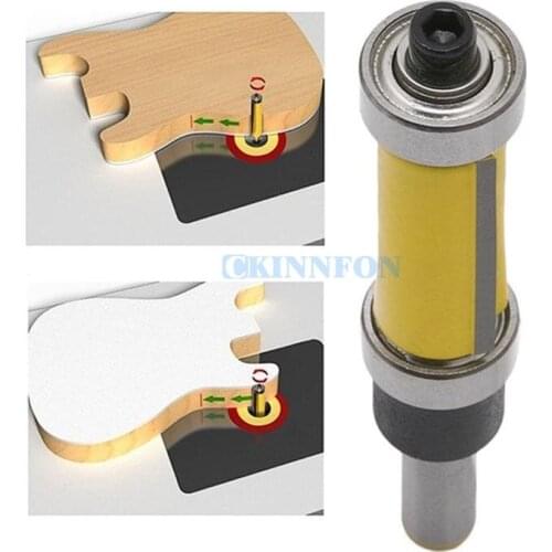 DHL 50PCS 1/4'' Shank Top &Bottom Bearing Flush Trim Router Bit For Woodworking
