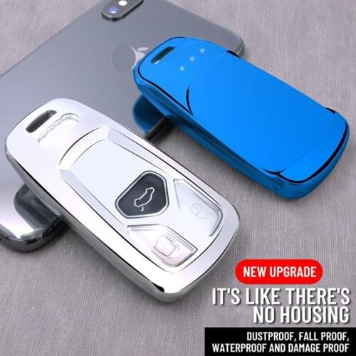 For Audi A4 B9 Q5 Q7 TT TTS 8S 2016 2017 Car Style Full Cover Auto Key Shell Accessories New Soft TPU Smart Car Key protect Case