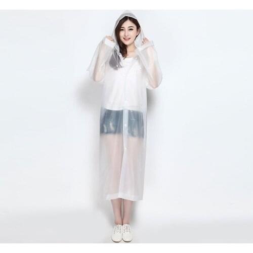 Raincoat Men and Women EVA Non-disposable Transparent Adult Raincoat Outdoor Rain Coat